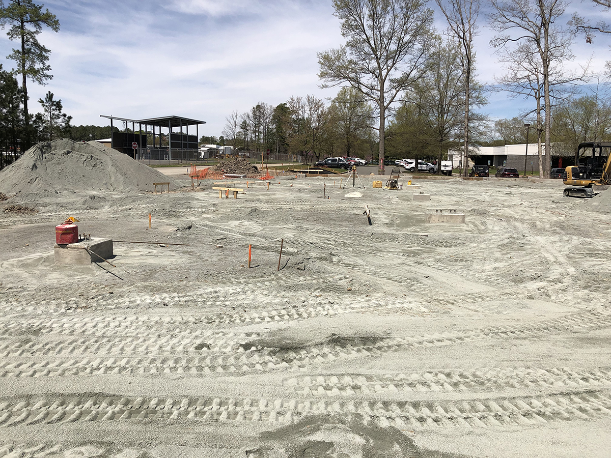 The Henrico Fire Training Center is getting ready for the concrete slab placement.
