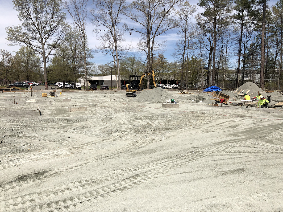 The Henrico Fire Training Center is getting ready for the concrete slab placement.
