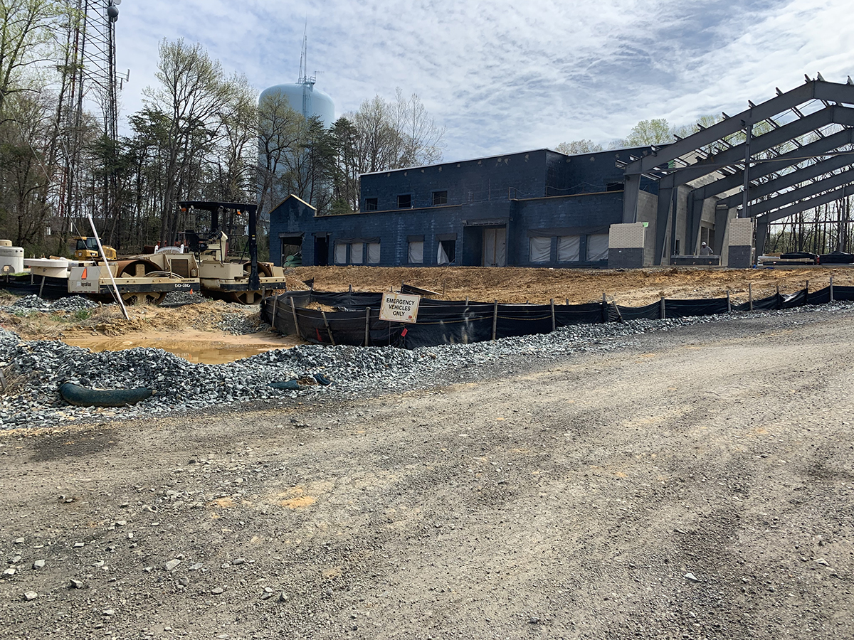 Construction site for Stafford Fire Station 14
